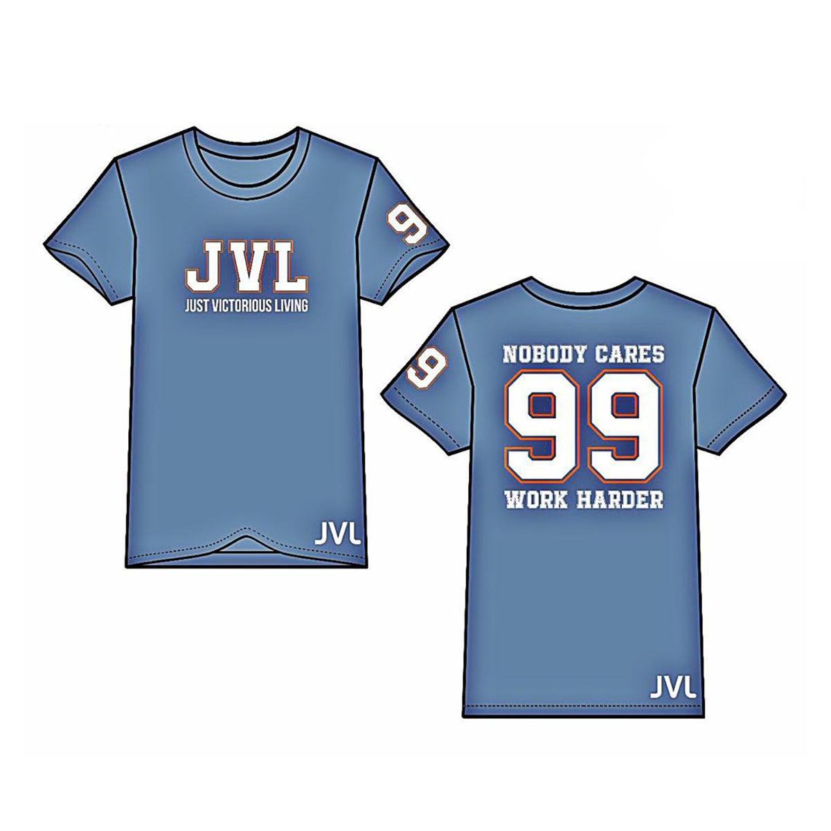 Athletic T-Shirt | Light Blue - JVL 